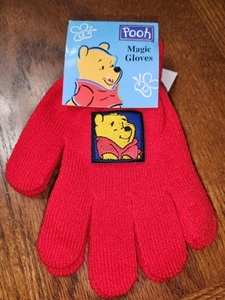 Guantes Mágicos de Invierno Disney Winnie Pooh De Colección Rojo Bordado Nuevos OSFA. NOS - Imagen 1 de 4