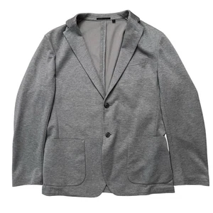 Uniqlo Blazer Jacke Herren Größe L unstrukturiert Baumwolle Polyester Slim Fit grau - Bild 1 von 6