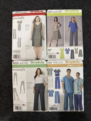 Simplicity Sewing Patterns Lot of 4 Plus Size - Image 1 of 4