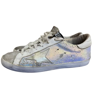 Golden Goose Superstar Iridescent Shimmer Low Top Sneakers EU 40-Mermaid - Image 1 of 4