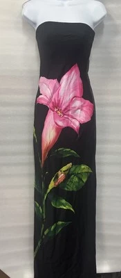 ROCOCO SAND Dress Bryn Maxi Tube Strapless Black XS New Womens Maxi Gown $375!! - Image 1 of 4