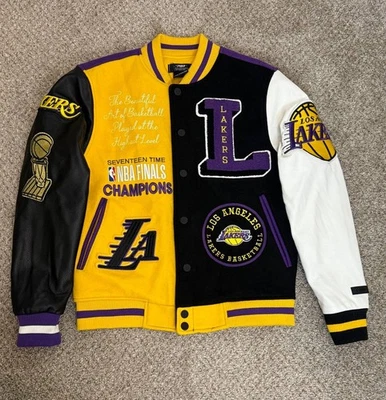MENS PRO STANDARD NBA LOS ANGELES LAKERS LOGO VARSITY JACKET Size Small - Image 1 of 4