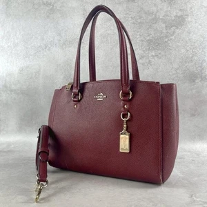 [Excellent+] Coach 36881 Red Stanton Carryall Handbag Shoulder Bag From Japan - Picture 1 of 11