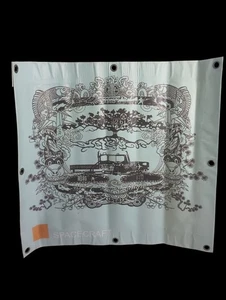 Spacecraft Clothing Company Vinyl Banner Franklin Vintage 18x20 White Y2K 2000s - Picture 1 of 6