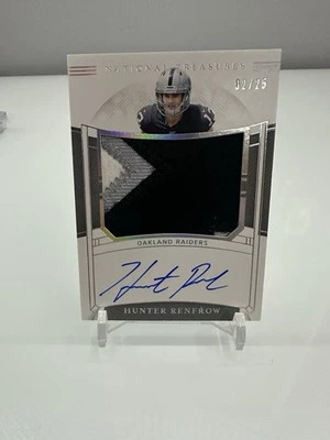 2019 Panini National Treasures Hunter Renfrow RPA Jersey # 02/25 🔥 🔥 - Image 1 of 3