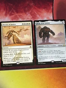 C6432 MTG MAGIC BOSH, IRON GOLEM 236 DECREE OF JUSTICE 011 NM RARE - Picture 1 of 22