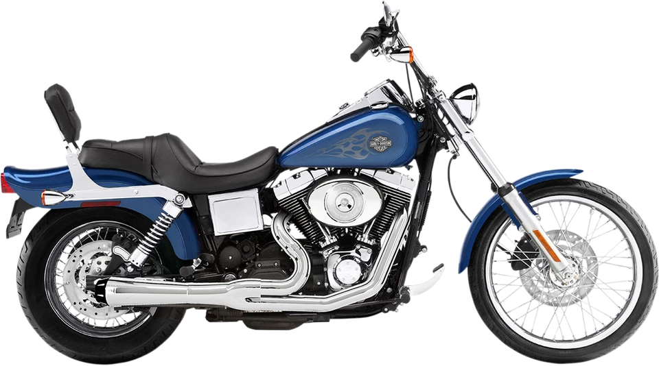 Bassani Chrome Road Rage 2-1 Short Exhaust System for 91-05 Harley Dyna FXD FXDB - Image 1 of 1