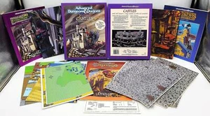 AD&D Castles Box Set - TSR 1056 - 1990 Complete - Free Ship - Foto 1 di 24