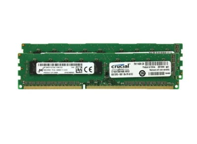 Crucial 16GB(2x 8GB) DDR3L 1600Mhz PC3L-12800 ECC UDIMM RAM for Intel H2312LPQJR - Image 1 of 3