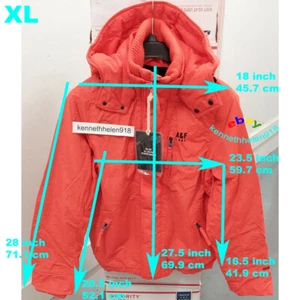 ABERCROMBIE & FITCH ALL-SEASON WEATHER WARRIOR JACKET COAT ORANGE MENS SIZE XL - Picture 1 of 6