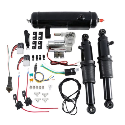 Rear Air Ride Suspension W/ Air Tank Fit For Harley Touring Road King 1994-2023 - Image 1 of 4