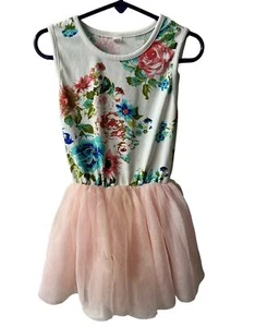 Girls Dress with Tulle Skirt Ballerina Party Tutu Dressups Cosplay Costume Play - Picture 1 of 6