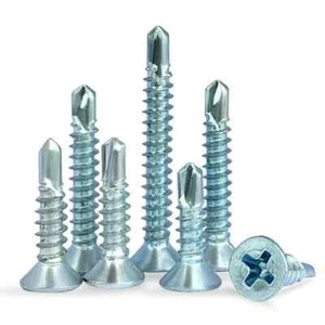 #8 X 1/2" PHILLIPS FLAT ZINC SELF DRILLING SCREWS 10,000/CS. - Picture 1 of 3