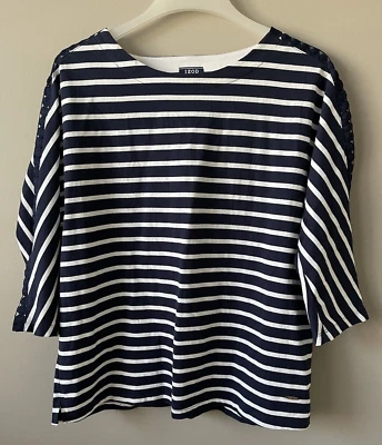 IZOD Women's Pullover Top 3/4 Sleeves & Lace Accent Down Sleeves Size XL EXC - Image 1 of 4