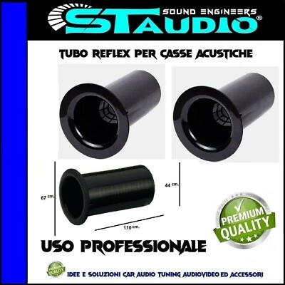 STAUDIO Tubo di accordo 67mm. per casse acustiche reflex subwoofer SPL hi-fi car audio -
