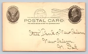 1902 UX18 US Postal Card McKinley 1c H. Habben & Co ST. LOUIS MO to New Salem ND - Picture 1 of 4