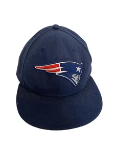 New England Patriots New Era Fitted Flat Bill Baseball Cap 7.5 - Picture 1 of 6