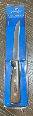NOS 芝加哥 CUTLERY 6 英寸实用刀 WALNUT 传统不锈钢刀片 — 第 1/4 张图片