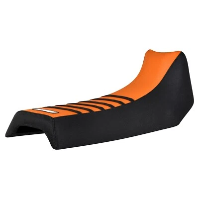 Yamaha XT 250 350 Seat Cover 1984 - 2000  BLACK/ORANGE /BLACK rib #284 - Image 1 of 4