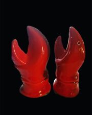 Lobster Claws Red Salt And Pepper Shakers 4" Long Very Cute