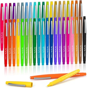 40 Colors Felt Tip Pens, Medium Point Felt Pens, Assorted Colors Markers Pens fo - Picture 1 of 9