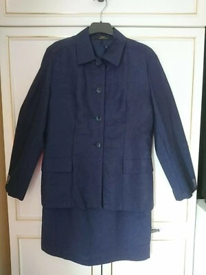 VTG/RETRO 60'S JACKIE O STYLE LINEN MIX HIGH WAIST SHIFT DRESS&JACKET SZ 12 VGC. - Image 1 of 4