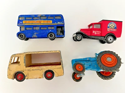 CORGI TOYS -N.C.B. Electric Van, MATCHBOX Bus & Van, Unbranded Tractor - no box - Image 1 of 3