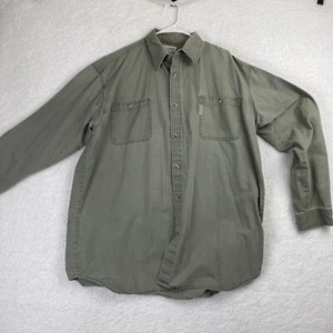 VTG Columbia Men’s Long Sleeve Button Down Distressed Beige Shirt Size XLT - Picture 1 of 12