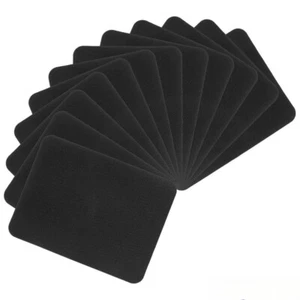 12Pcs 4.9x3.7" Iron On Patches for Clothing Repair Black Fabric J9Z8 - Picture 1 of 6