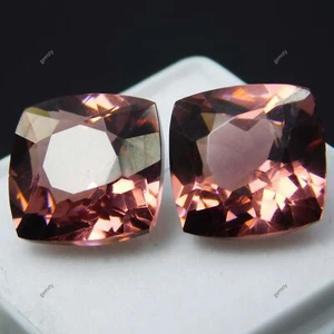 Cojín de zafiro natural Padparadscha 20,56 quilates certificado par de piedras preciosas sueltas - Imagen 1 de 12