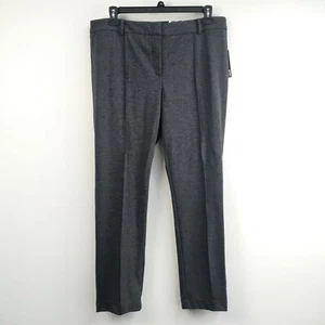 Liz Claiborne Slim Straight Trousers Pants Womens Size 18 NEW Charcoal Heather - Picture 1 of 11