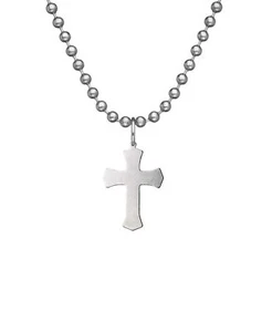GI Gioielli USGI Christian Warrior (Crociato) Croce con Catena - acciaio inox - Foto 1 di 2