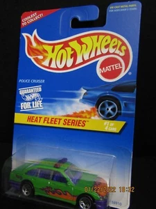 Hot Wheels Heat Fleet Series - Green and Purple Police Cruiser - Picture 1 of 3