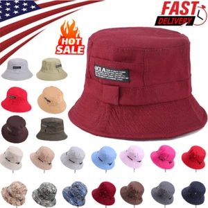 Bucket Hat Boonie Brim visor Hunting Fishing Outdoor Summer Visor Sun Cap Unisex - Picture 1 of 53