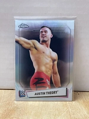 2021 Topps Chrome WWE Austin Theory Refractor #74 NXT - Image 1 of 2