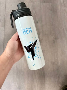 Personalised Taekwondo Water Bottle, Drinks Bottle gift - Picture 1 of 8