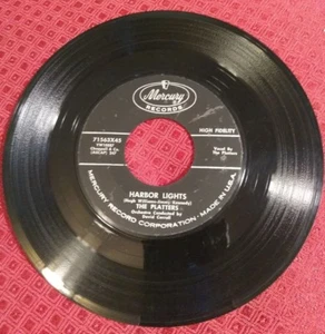 THE PLATTERS - HARBOR LIGHTS - SLEEPY LAGOON - 45 RPM VINYL - 1960 VG+ - Picture 1 of 4