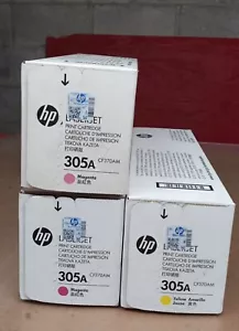 GENUINE OEM SEALED HP LASERJET 305A CF370AM 2xM, 1xY TONER PRINT CARTRIDGE *QTY - Picture 1 of 3