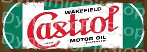 Large Castrol Motor Oil Rustic Sign Man cave Garage Workshop Australian made - Picture 1 of 1