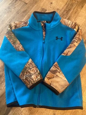 Under Armour 4 polar cremallera azul cobalto y camuflaje  Foto 1 de 3