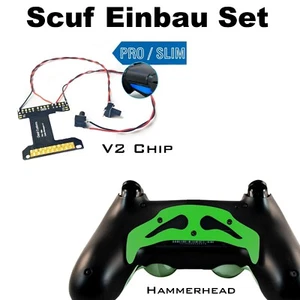 PS4 Controller Remapper gelötet, V2 Chip + Hammer Grün Paddles und Schrauben - Bild 1 von 1