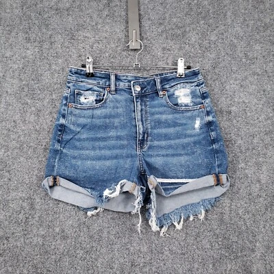 American Eagle Shorts Womens 6 Mom High Rise Stretch Hot Pants Distressed Denim — 第 1/4 张图片