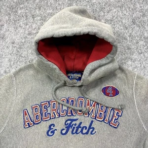 Vintage Abercrombie & Fitch Hoodie Adult Large 90s Heavyweight Sweatshirt Thick - Picture 1 of 10