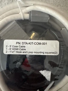 Nuevo kit de cable - 2 x 5 pies coaxial + 6 pies HDMI + gancho y bucle cuadrados de montaje - Imagen 1 de 3