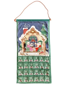 Vintage Avon Countdown To Christmas Wall Advent Calendar Cloth NO Mouse 1980s - Picture 1 of 6