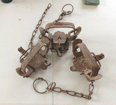 ( VTG LOT 3 ) 1 ONEIDA VICTOR 4 ONEIDA Coil #4 ANIMAL TRAPS - Image 1 of 4