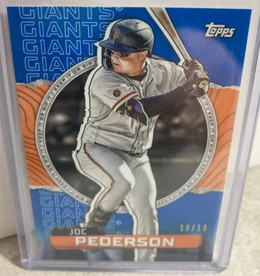 2023 Joc Pederson Topps Rip Blue 10/10 UNRIPPED - Image 1 of 2