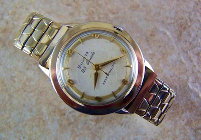 Vintage 1960 Mens Bulova Self Winding 23 Jewels 10BZAC  Watch. Runs, Needs Work. - Image 1 of 4