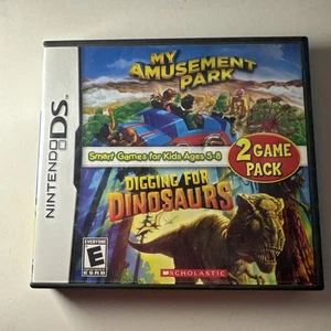 My Amusement Park & Digging For Dinosaurs - Nintendo DS With Manual - Picture 1 of 3