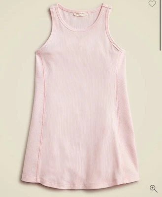 J. Vestido sin mangas activo Crewcuts para niñas en costilla elástica rosa talla 14  Foto 1 de 4
